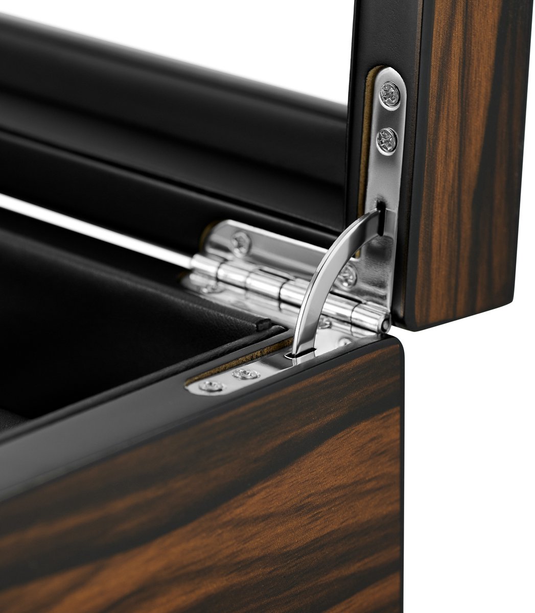 Horlogebox voor 12 Horloges van Ebbenhout Fineer
