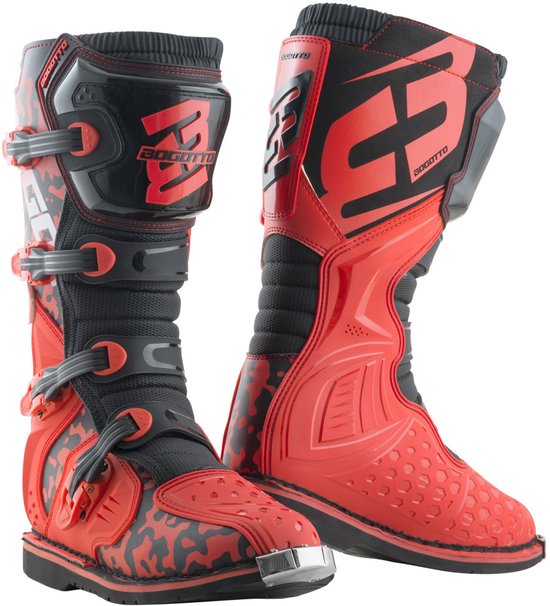 Bogotto MX-3 Camo Rood Zwart Crosslaarzen - Laars