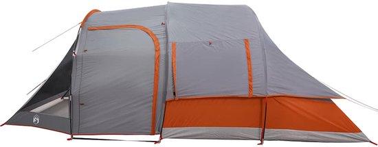 vidaXL - Tunneltent - 4-persoons - waterdicht - grijs van Vidaxl — afbeelding 3
