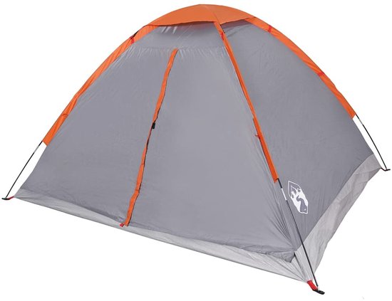 vidaXL - Koepeltent - 4-persoons - waterdicht - grijs - en - oranje van Vidaxl — afbeelding 3