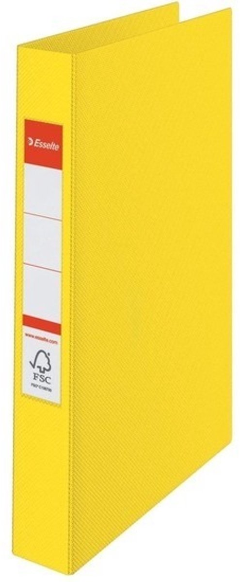 Esselte 8x Ringband mappen/ordners 2 gaats A4 geel - Documenten/papieren opbergen/bewaren - Kantoorartikelen
