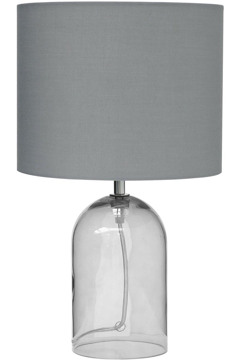 DEVOLL - Tafellamp - Grijs - Glas