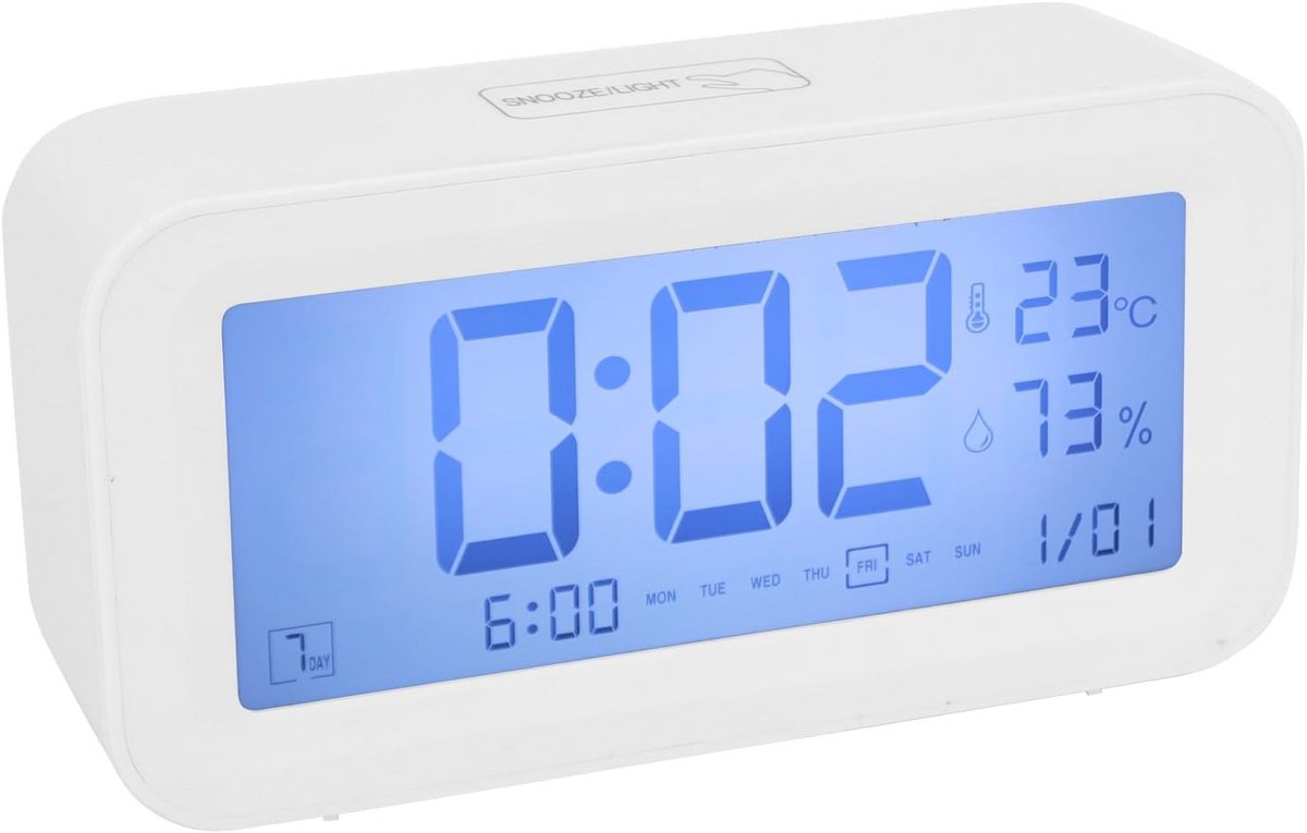 Digitale wekker met LED-display en multifunctionele functies voor slaapkamer en kantoor