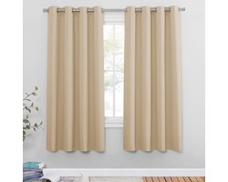 Ibenzoa® Gezellige Verduisteringsgordijnen Set van 2 voor Woonkamer en Slaapkamer - Decoratieve Oplossing