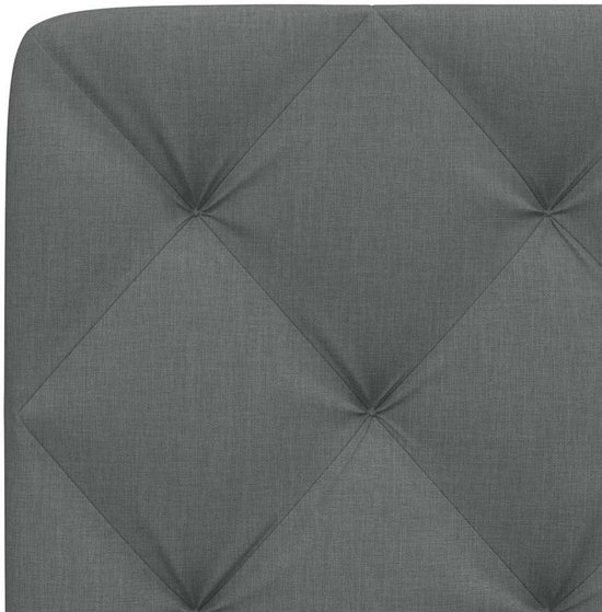 vidaXL - Coussin tête de lit - 180 - cm - tissu - gris foncé