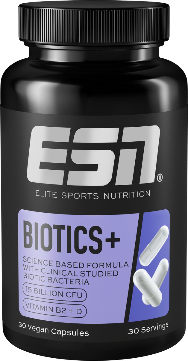 ESN Biotics+, 30 Capsules, 30 Porties - Capsules voor Darmflora, 4 Klinisch Bestudeerde Bacteriestammen