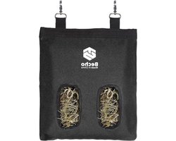 Hooi Feeder Bag voor Cavia, Konijn, Hamster, Chinchilla - Opknoping Voedselopslag 600D Oxford Doek Zwart