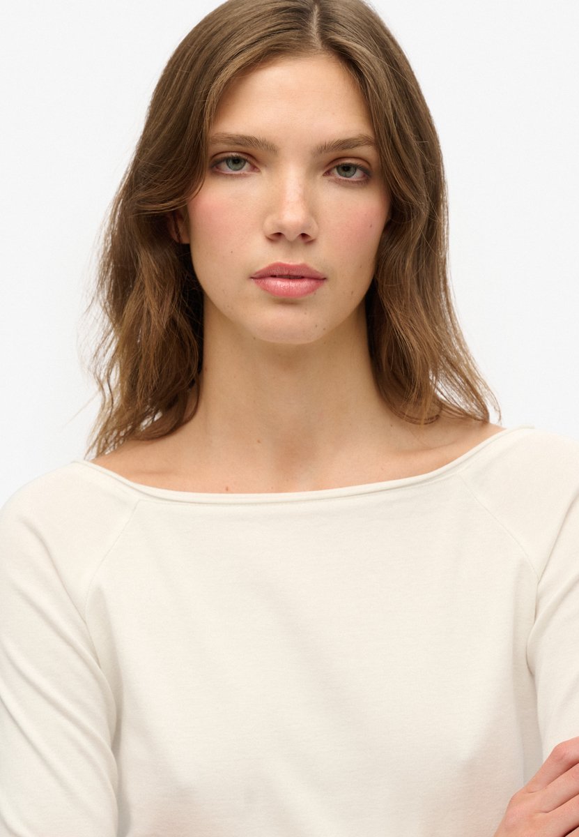 Superdry Bardot Off-shoulder Top Dames Lange mouwen shirts Creme