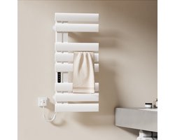 EMKE Elektrische Handdoekradiator - 2026 Vernieuwd - Smart Bediening - Touchscreen & APP - Met Timer - 230 W - 85x40 cm - Badkamer Radiator - Handdoekdroger
