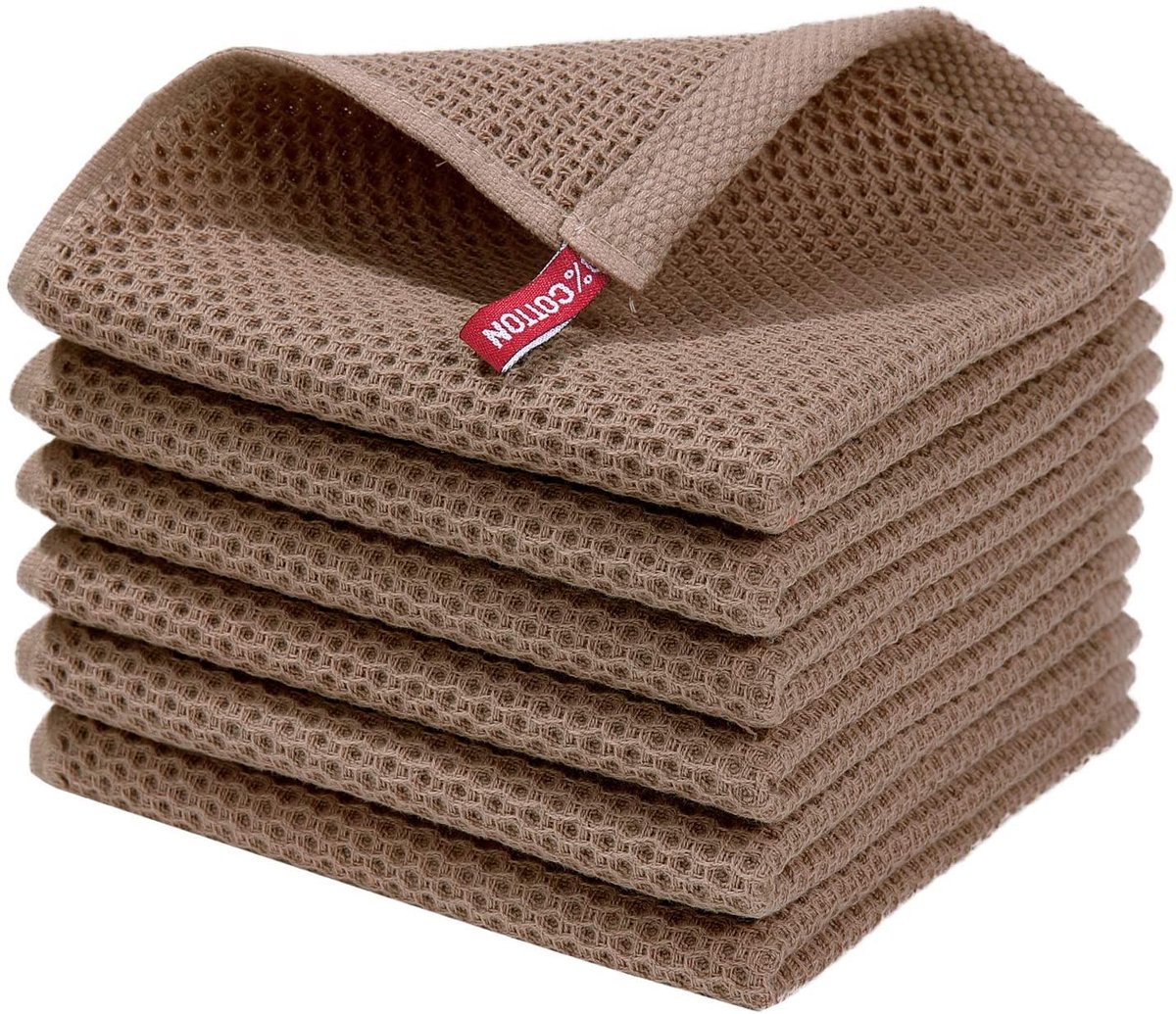 Unyqoos ® Set van 6 Luxe Katoenen Keukenhanddoeken - Absorberend en Sneldrogend