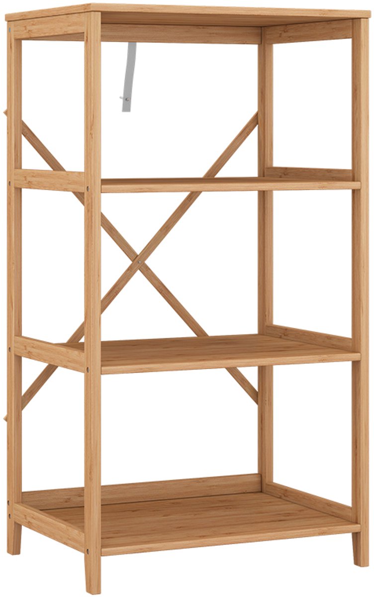 Vicco Novaro Boekenrek – 48.3 x 87.9 cm Met 4 open vakken Bamboe