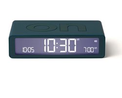 Lexon Flip Classic ON OFF omkeerbare oplaadbare Wekker - Trendy Duck Blue