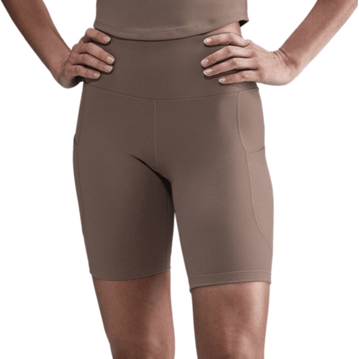 Nike Dri-Fit One High Rise 8” Shorts Mink – Dames Zwart