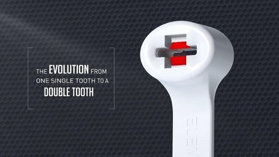 Elematic 2-Lock Tie wraps 200 x 4,5 mm / transparent (100 pièces)