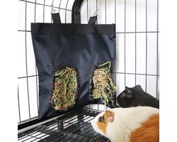 Hooi Voederstation voor Konijnen en Cavia's - Hangend Voederstation met Voedertas en Voederdispenser