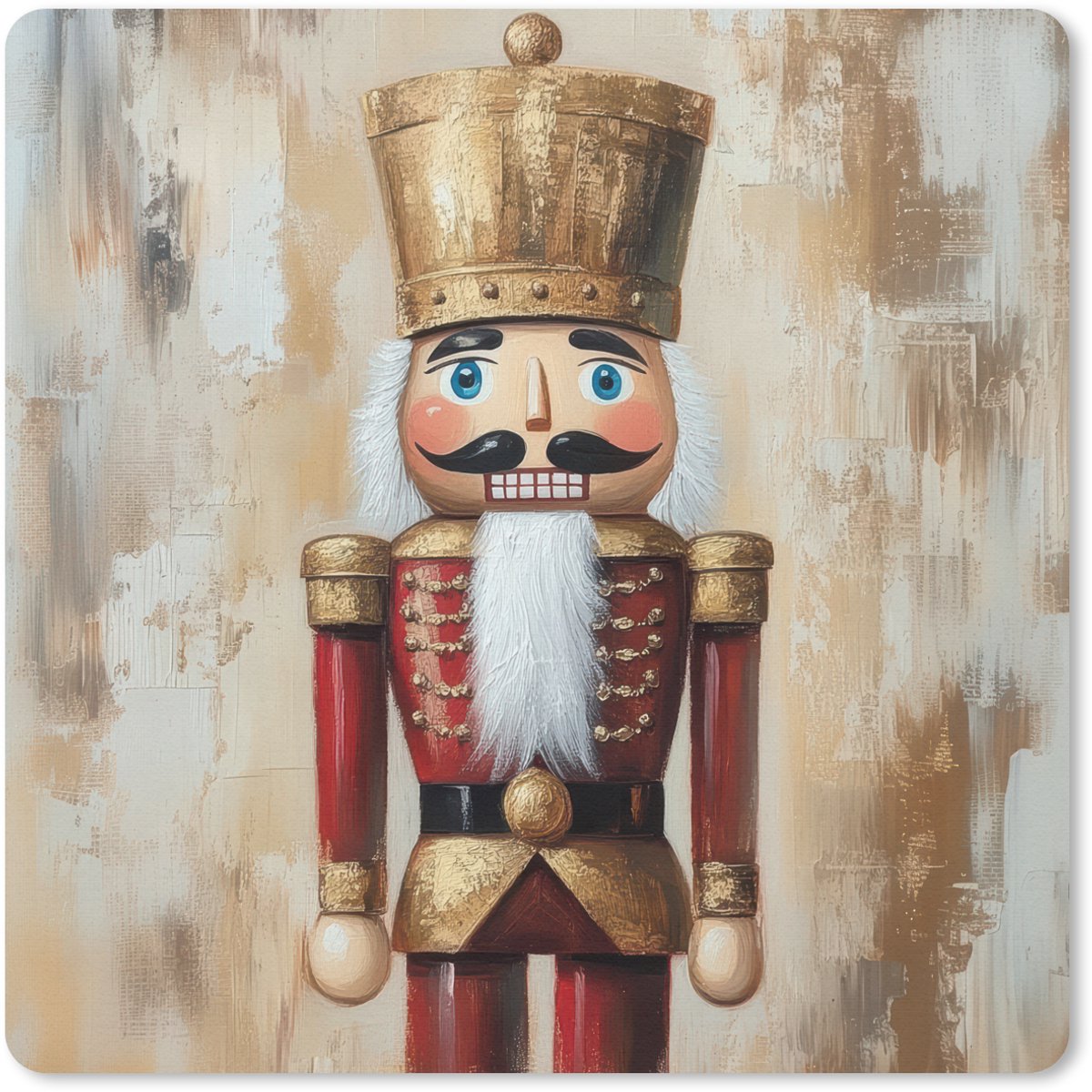 Muismat 30x30 cm - Mousepad Kerst - Poppetje - Abstract - Muismatten