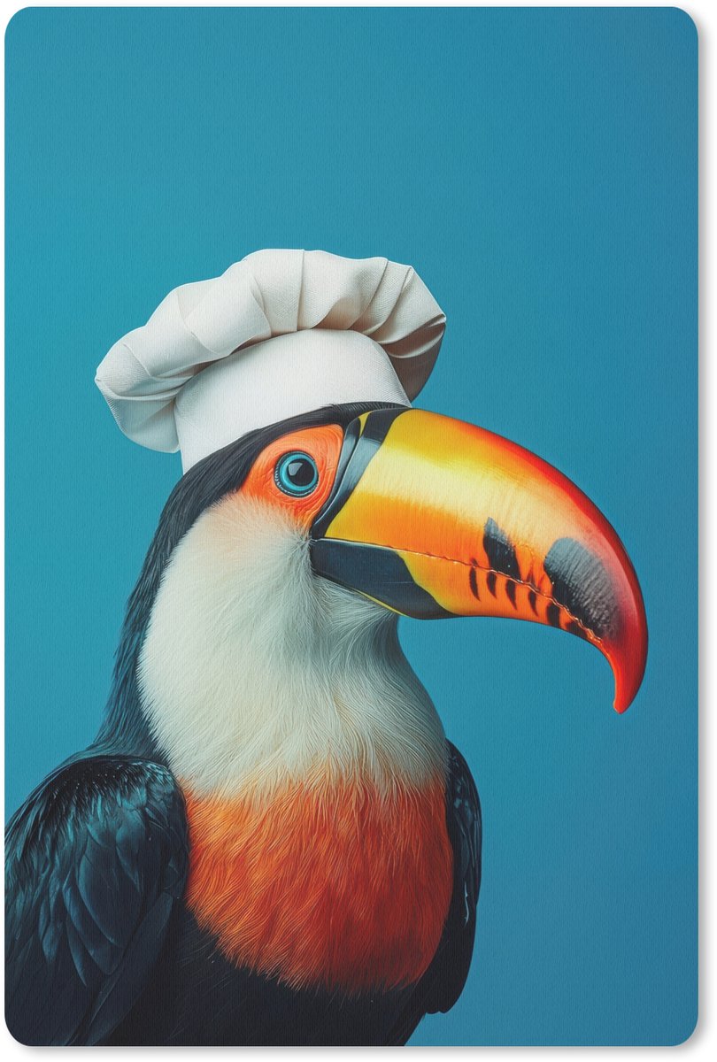 Muismat 18x27 cm - Mousepad Toekan - Papegaai - Vogel - Koksmuts - Muismatten
