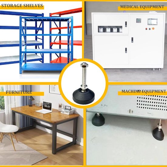 Zware meubelvoeten, industriële M8/M10/M12/M14/M16/M20/M24 rubberen draaibare ny Zware meubelvoeten, industriële M8/M10/M12/M14/M16/M20/M24 rubberen draaibare ny