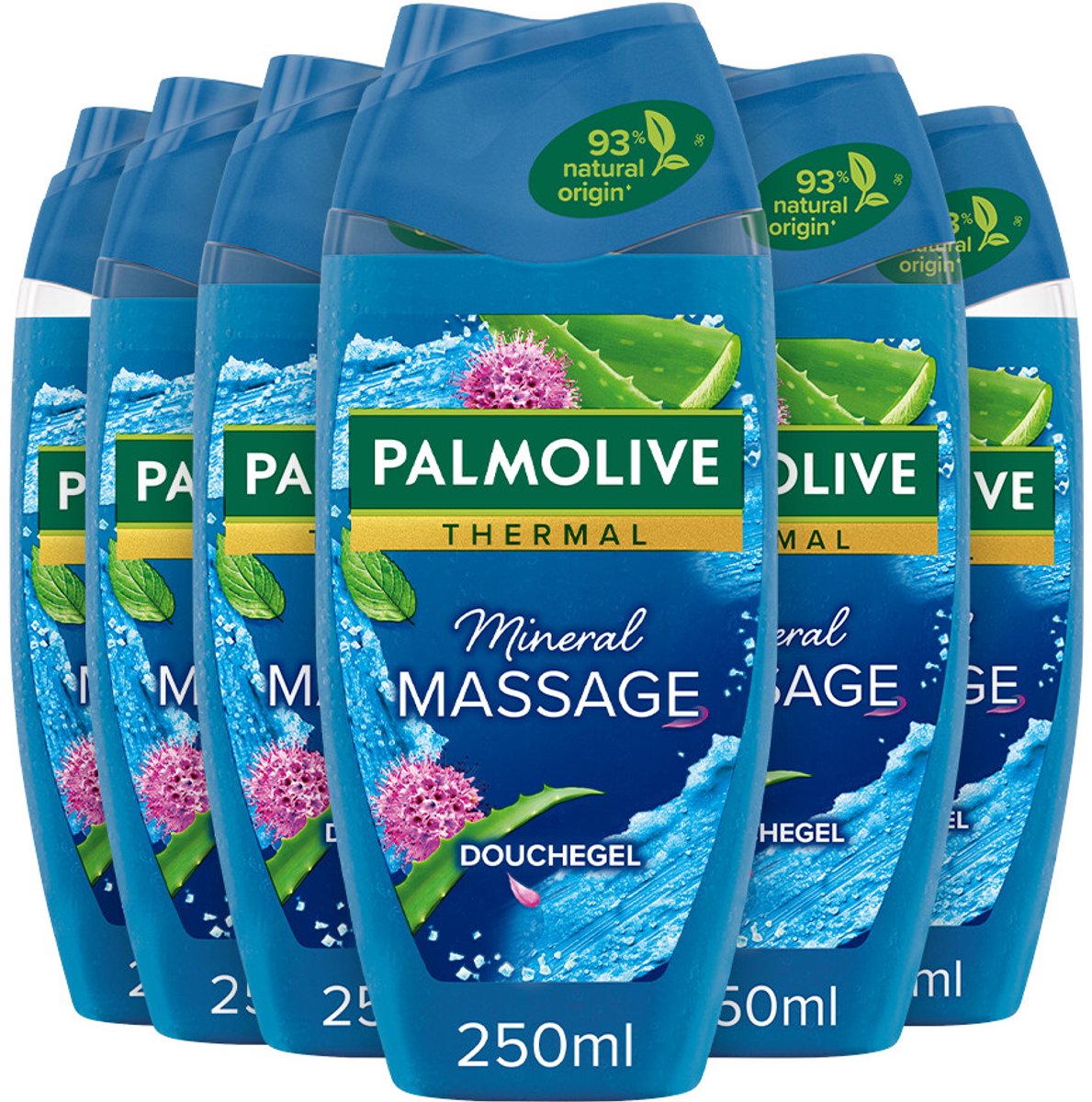 Palmolive - Douchegel Thermal Mineral Massage - 6 x 250 ml - Voordeelverpakking