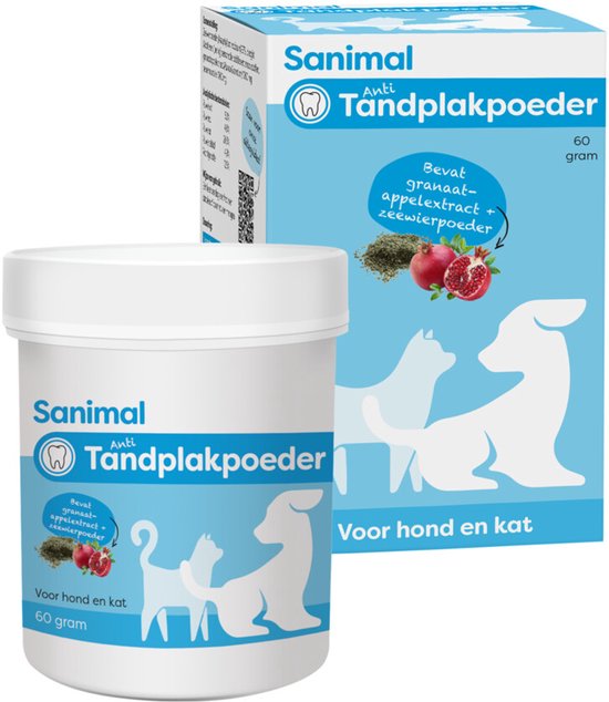 Sanimal Anti-tandplakpoeder 60 gr