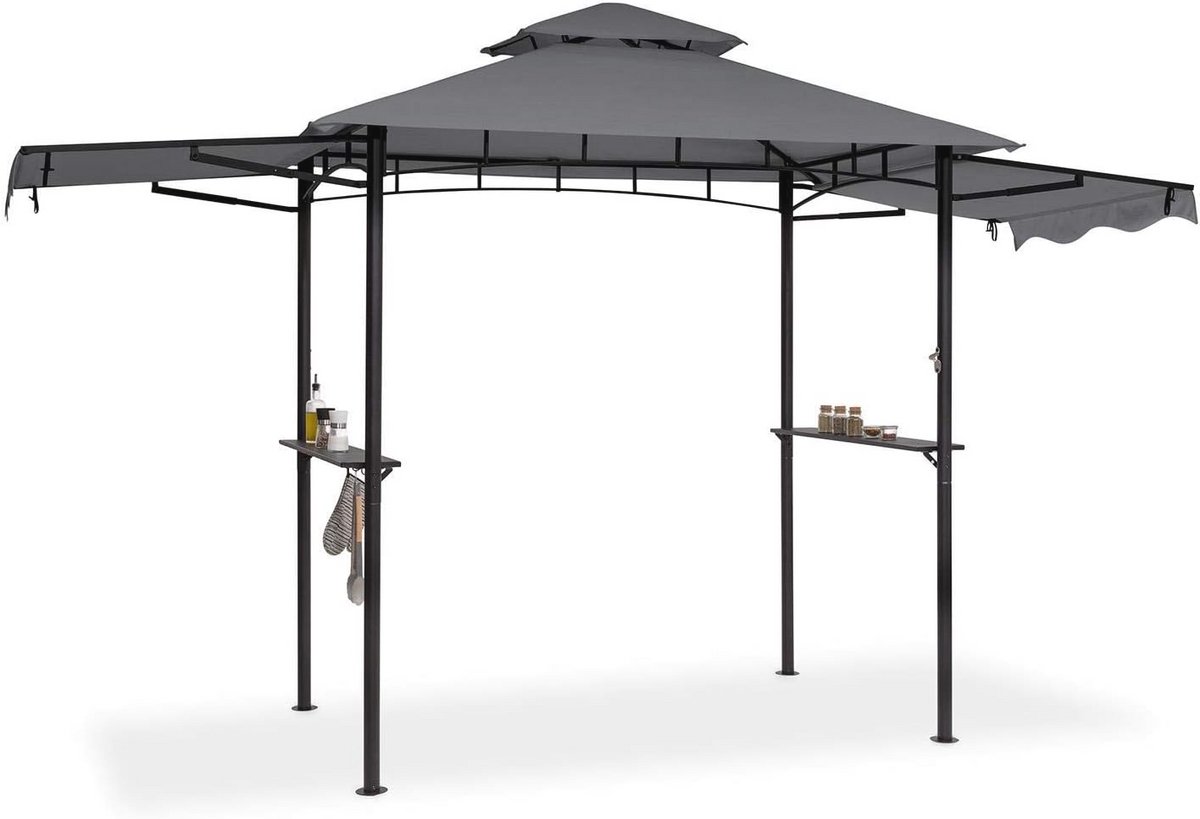 Paviljoen Grill met Opklapbare Zijkanten en Brandvertragend Dak - Tuinhuis voor BBQ