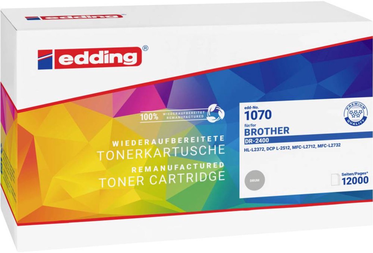 Edding Drum vervangt Brother DR-2400 Compatibel Zwart 12000 bladzijden EDD-1070 18-1070