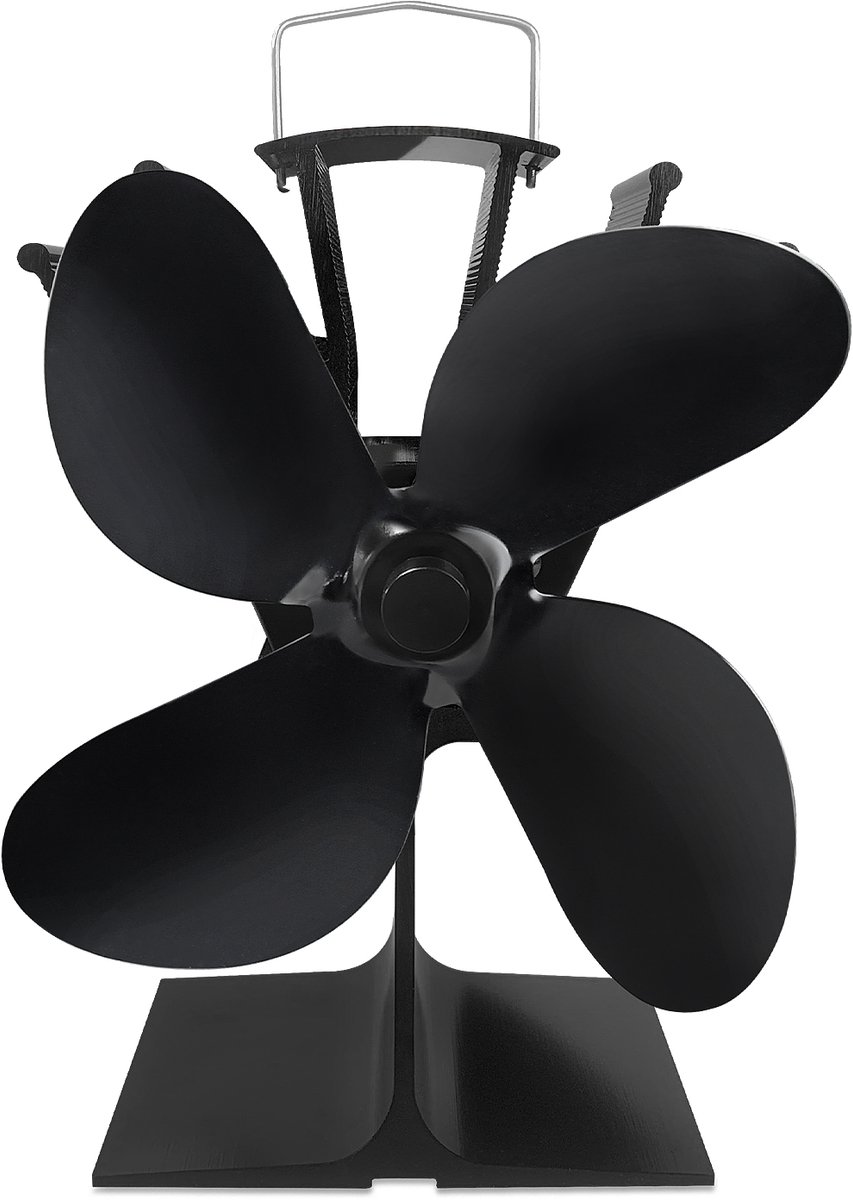 Aufun Kachelventilator, 4 Bladens Haardventilator, Warmtegestuurde Kachelventilator, Stille Ventilator Voor Werkplaatskachel, Houtkachel