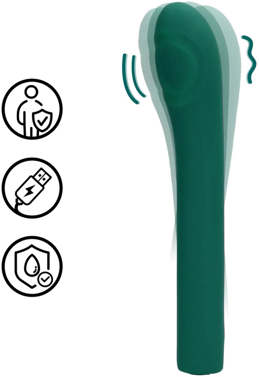 Pulse Wave G-Spot Vibrator - Green Crystal