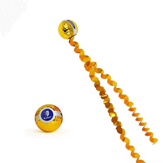1x Exploderende Gouden Prank Golfbal Grap Gofbal — afbeelding 2