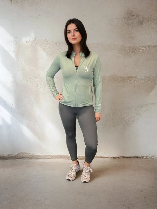 Gilet de sport YV SPORT Geneva - Également disponible en grande taille - Qualité Premium - Léger - Séchage rapide - Poches zippées - Liberté de mouvement optimale - Respirant et confortable - Vêtements de sport pour femme - Vert - L
