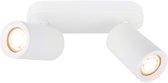 Ledvion - Spot de Plafond LED , Wit 2 Lumières, Rectangulaire, Inclinable, Raccord GU10, IP20