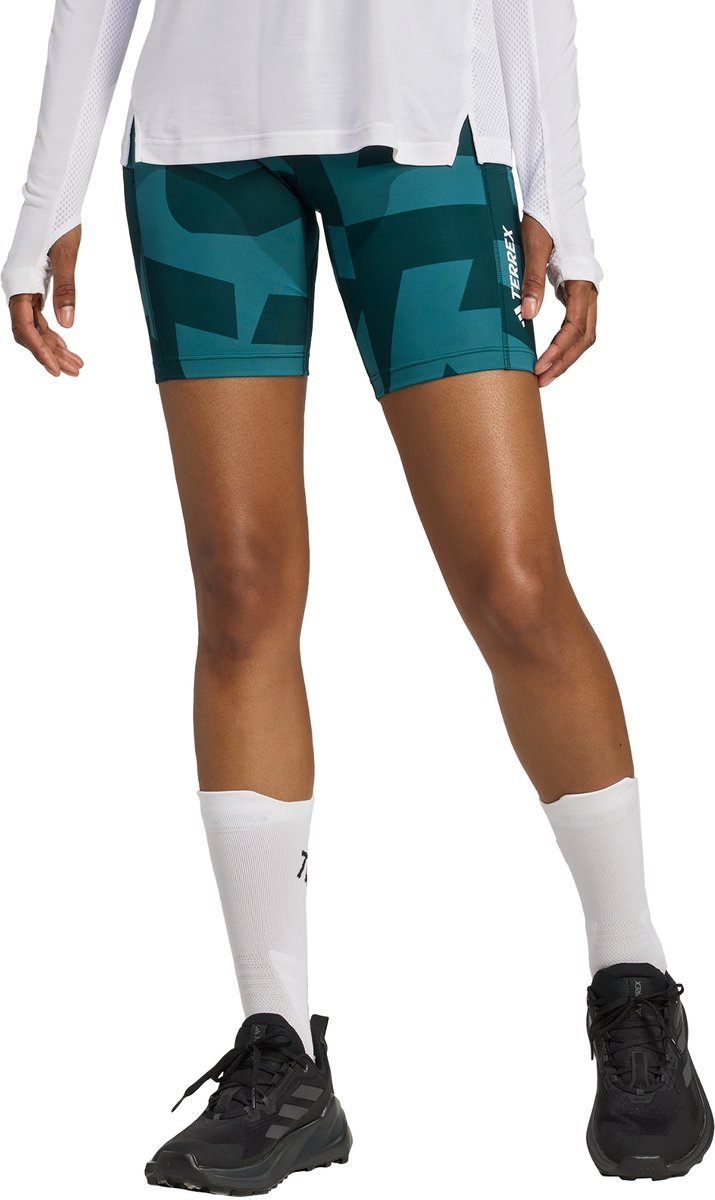 adidas TERREX Terrex Multi 8-inch Strakke Short Printed Dames Groen