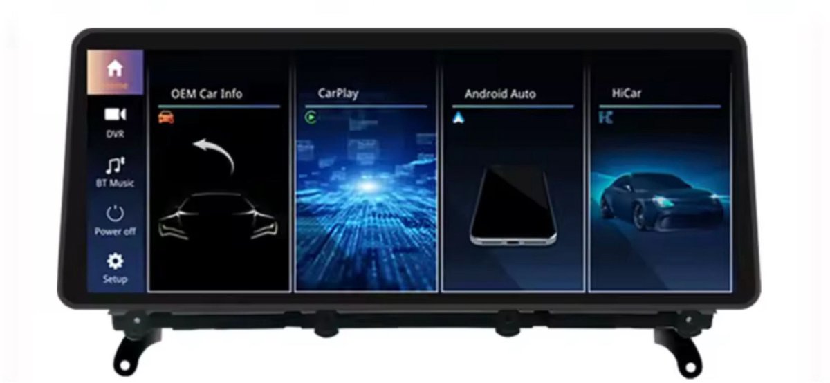 Navigatiesysteem auto met scherm - autoradio geschikt voor CarPlay en Android auto - bluetooth radio - geschikt voor BMW X3 2011-2012 CIC systeem