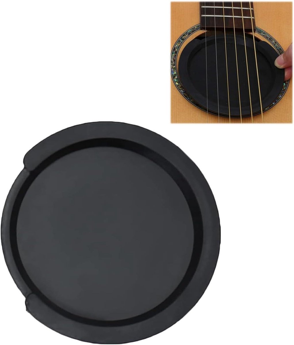 Gitaar Geluid Gat Cover Siliconen - Zwart, Klein formaat voor Akoestische/Elektrische Gitaar Accessoire
