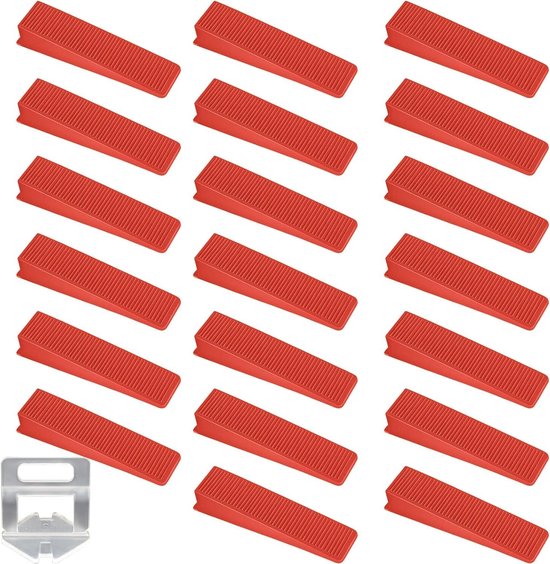 Bauhandel24 tegelleghulp set 2 mm met tang en transparante lipjes nivelleringssysteem tegelwiggen afstandhouders voor wand en vloertegels professioneel systeem
