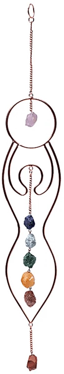 Raamhanger Maangodin - Chakra stenen - Raamdecoratie