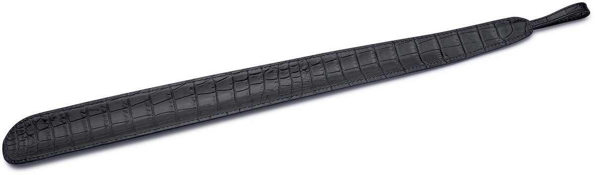 Leather Shoehorn - black croco
