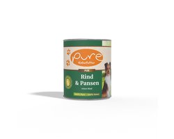 Pure -Natuurlijk Hondenvoer Rund met Pens – 71% Vers Vlees – Graanvrij – Voor Puppy, Volwassen en Senior – 6x800g