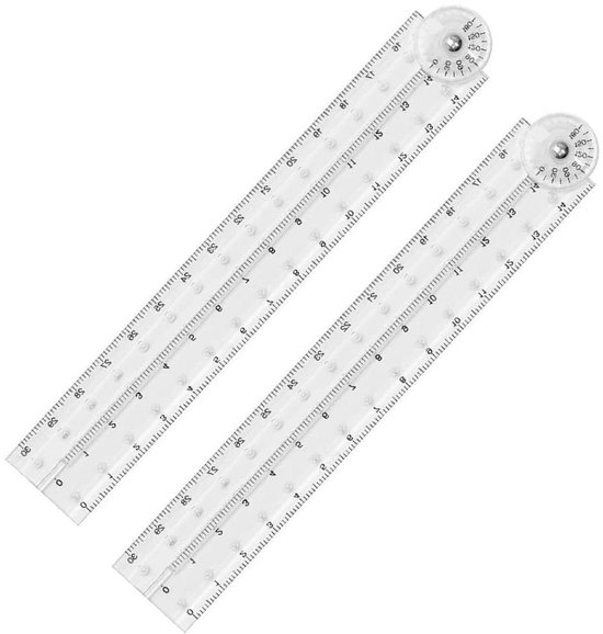 Règle 2 Pièces Pour Enfants école Primaire Règle Transparente Pour Géométrique Pour