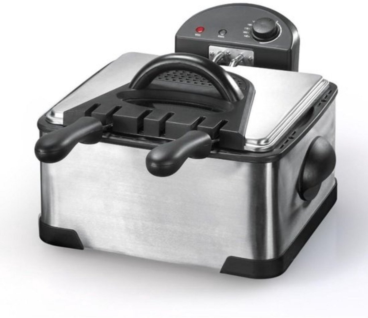 Thuys – Dubbele Frituurpan – Friteuse – Frietpan – 4 liters – 41 x 41 x 26cm – Edelstahl