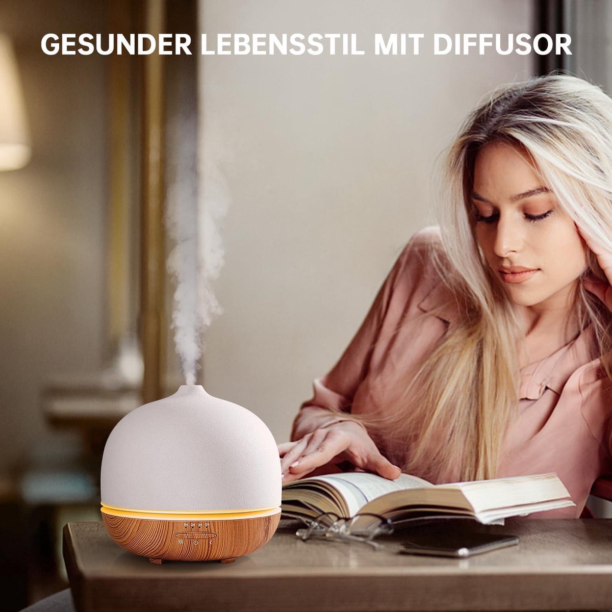 Aroma Diffuser Ceramic 500ml Premium Ultrasonic Humidifier