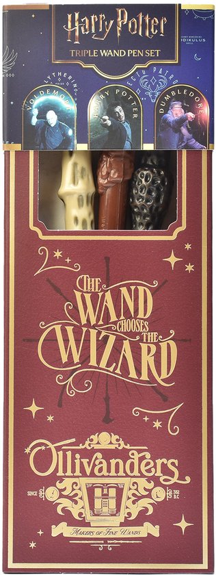 Foto: Harry potter set van 3 toverstaf pennen