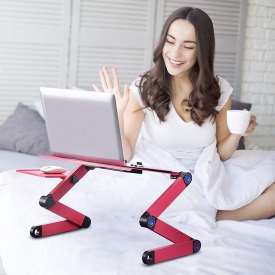 Standaard Voor één Laptop Notebookstandaard - Volledig Verstelbaar Verlenging C Klem Laptops Tot 17 Inch Zwart Stand V001l Verstelbare Laptopstandaard