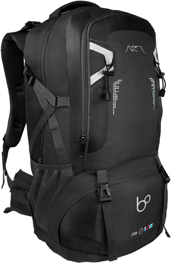 Ociodual Mochila Negra 60 Litros Impermeable Con Cierres Correas De Seguridad Senderismo Trekking con Ofertas en | Ofertas Online
