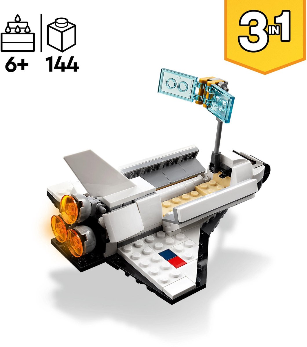 LEGO Creator 3in1 Space Shuttle Ruimteschip Set - 31134 — afbeelding 11