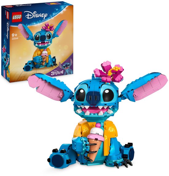 LEGO ǀ Disney Stitch, Jouet de Construction pour Enfants, Set avec Cornet de Glace, Figurine à Construire, Idée Cadeau pour Les Filles et Garçons Dès 9 Ans Fans du Célèbre Film Lilo et Stitch 43249