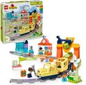 LEGO Duplo set 10428 Grote interactieve buurttrein, tentoongesteld met alle onderdelen.