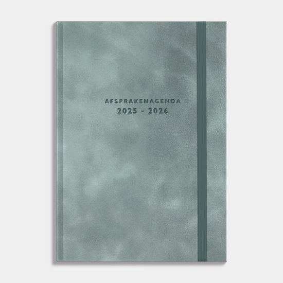 Hobbit - Afsprakenagenda 2025-2026 - 1 week op 2 pagina's - Tijdindeling per uur - Zakelijke Agenda - Harde Kaft - A5 (14,8 x 21,0 cm) - Suèdelook Grijsgroen