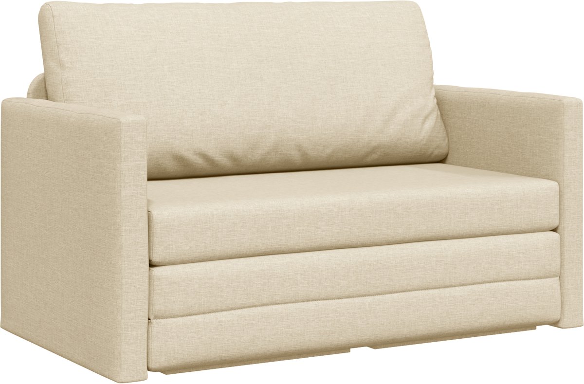 vidaXL Slaapbank - Crème - 124 - x - 71 - x - 78 - cm - Stof