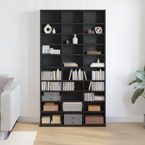 Boekenkast Zwart Eiken 69,5 x 29 x 137,5 cm Bewerkt hout